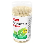 Зубочистки деревянные OfficeClean, 150шт., в баночке
