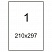 превью Этикетки самоклеящиеся Office Label эконом 210?297 мм белые (1 штука на листе А4, 100 листов в упако