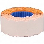 Этикет-лента OfficeSpace, 22×12мм, волна, оранжевая, 800 этикеток