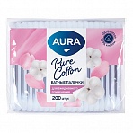 Ватные палочки Aura «Beauty», 200шт., полиэтиленовый пакет