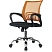 превью Кресло офисное Комус Мебель (Easy Chair) 396 оранжевое/чёрное (ткань/сетка, металл)