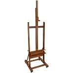 Мольберт напольный студийный Гамма «Старый мастер», 59.5×59.5×190 (370)см, красный лакированный бук