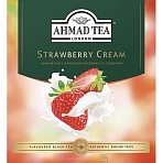 Чай Ahmad Tea Строуберри Крим, черный, пакетики в конвертах, 100×1.5г/уп
