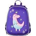 Ранец №1School  3D Dino princess, 2 отд., эргоном. спинка