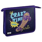 Папка для тетрадей 1 отделение, А5, ArtSpace «Crazy Time», пластик, на молнии