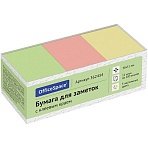 Самоклеящийся блок OfficeSpace, 38×51мм, 12 блоков по 100л., 3 пастельных цвета