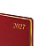 превью Еженедельник датированный 2027, БОЛЬШОЙ ФОРМАТ, 210×297 мм, А4, BRAUBERG «Iguana», под кожу, красный