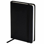 Скетчбук, слоновая кость+белая 140 г/м2, 90×140 мм, 80 л., КОЖЗАМ, резинка, BRAUBERG ART CLASSIC, черный