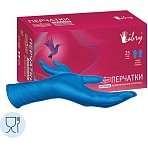 Перчатки одноразовые латекс Libry High Risk синие (M) 25пар./уп, ПС
