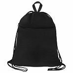 Мешок для обуви BRAUBERG БОЛЬШОЙ, с ручкой, карман на молнии, сетка, 49×41 см, «Total Black»