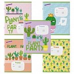 Тетрадь 12 л. ЮНЛАНДИЯ, линия, обложка картон, «КАКТУСИКИ»