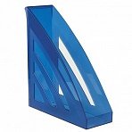 Лоток вертикальный для бумаг BRAUBERG «Office style», 245×90×285 мм, тонированный синий, 237282