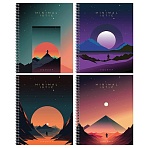 Тетрадь 96л., А5, клетка на гребне BG «Minimalistic», глянцевая ламинация, тиснение фольгой, твердая обложка