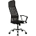 превью Кресло для руководителя Комус Мебель (Easy Chair) 508 чёрное (сетка/ткань/экокожа, металл хромированный)