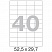 превью Этикетки самоклеящиеся Promega label Basic каучуковый клей А4 52.5×29.7 мм 40 штук на листе белые (100 листов в упаковке)