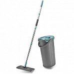 Набор для уборки: швабра, МОП, двухкамерное ведро с отжимом MILEY LIGHT MOP, сменная насадка МОП 607751