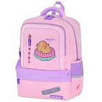 Рюкзак BRAUBERG STAR, 1 отделение, 5 карманов, «Capybara», розовый, 40×29x13 см