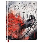 Дневник 1-11 кл. 48л. (твердый) BG «Metaphorical raven», иск. кожа, тиснение фольгой, печать, ляссе