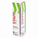 Карандаш чернографитный с ластиком STAFF EVERYDAY BLP-CLR, 1 шт., НВ, цвет корпуса ассорти