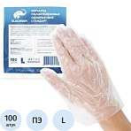 Перчатки полиэтиленовые одноразовые Elegreen 100 шт/уп р. L, ПС