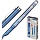Ручка шариковая автоматическая пластиковый корпус серебр., синяя, лого