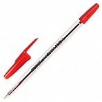 Ручка шариковая Corvina 51 корпус прозрачный, 1 мм, красная