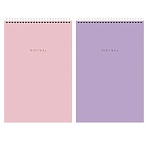 Блокнот ДЭК А4 198×297 мм, 80 л., КОМПЛЕКТ 2 шт., гребень, подложка, BRAUBERG «Minimal Pastel»