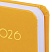 превью Ежедневник датированный 2026, А5, 138×213 мм, BRAUBERG «Select», балакрон, желтый