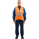 Жилет сигнальный, Тип 2Т с бейджем, цв. оранж. (р. ХХL/56-58)