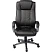 превью Кресло для руководителя Комус Мебель (Easy Chair) 604 чёрное (рециклированная кожа с компаньоном, пластик)