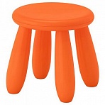Табурет детский МАМОНТ оранжевый, от 2 до 7 лет, безвредный пластик