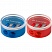 превью Точилка FABER-CASTELL, 2 отверстия, с контейнером, круглая, пластиковая, красная/синяя