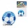 Брелок-подвеска светоотражающий «Мяч футбольный синий», 50 мм