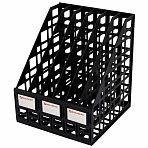 Лоток вертикальный для бумаг BRAUBERG «ULTRA», 240 мм, 6 отделений, сетчатый, сборный, черный