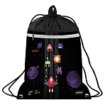 Мешок для обуви 1 отделение Berlingo «Space Battle», 360×460мм, вентиляционная сеточка, светоотражающая лента, карман на молнии