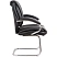 превью Конференц-кресло Комус Мебель (Easy Chair) 516 чёрное (экокожа, металл хромированный)