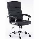 Кресло для руководителя Easy Chair 586 TPU черное (искусственная кожа/хромированный металл)