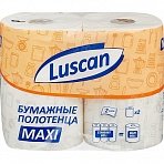 Полотенца бумажные Luscan Maxi 2-слойные белые 2 рулона по 35 метров