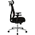 превью Кресло для руководителя Комус Мебель (Easy Chair) 500 чёрное (сетка/ткань, металл хромированный)