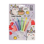 Свечи для торта с цветным пламенем MESHU «Bright flame», ассорти, 5.5см, 5шт