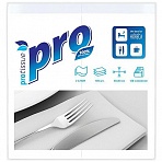 Салфетки бумажные PROtissue 33×33 см белые 2-слойные 100 штук в упаковке