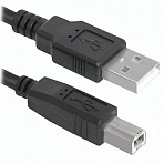 Кабель USB 2.0 AM-BM, 5 м, DEFENDER, для подключения принтеров, МФУ и периферии