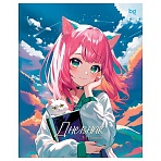 Дневник 1-11 кл. 48л. на скобе BG «Девочка и кот», глянцевая ламинация