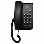 Телефон RITMIX RT-311 black, световая индикация звонка, тональный/импульсный режим, повтор, черный