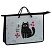 превью Папка с ручками А4 ArtSpace «Black Cat with Flowers», пластик, на молнии, 75мм