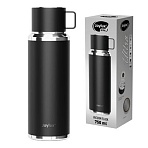 Термос 0.75 л JOYLUX (ДЖОЙЛЮКС) ULTRA, нержавеющая сталь SUS316, крышка/кружка, питейник, сито, черный матовый