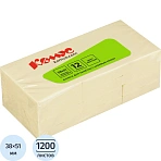 Стикеры КОМУС с клеев. краем 38×51 желтый 12 блоков
