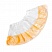 превью Бахилы одноразовые полиэтиленовые повышенной плотности 50 мкм белые/оранжевый (4 г, 750 пар в упаковке)