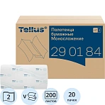 Полотенца бумажные листовые Tellus Комфорт H3 V-сложение (ZZ) 2-слойные белые 20 пачек по 200 листов (290184)
