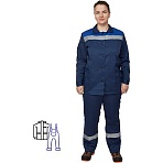 Костюм рабочий летний жен. л16-КПК с СОП син/вас (р.48-50) 170-176
